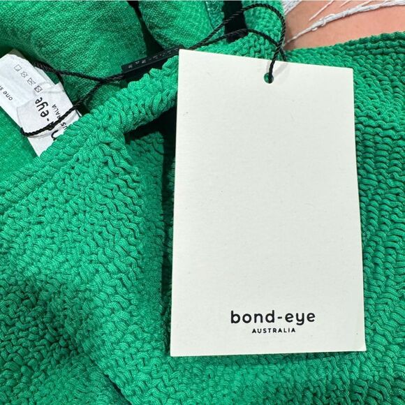 NEW Bond-Eye Australia The Authentic Crinkle One Piece Swimsuit Women’s OS Green - Picture 5 of 6